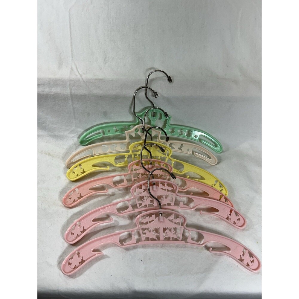 Vintage Babyworld Baby Clothes Hangers Lot of 6 Swivel Circus Carousel Nursery
